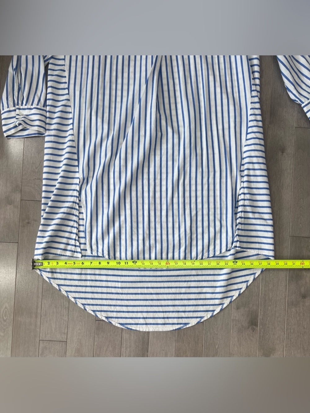 Eloquii Blue White Stripe Tunic Shirt Dress, Plus Size 18/20 - Picture 4 of 10